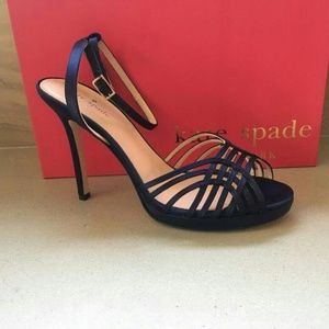 Kate Spade Navy Farryn Satin Sandals